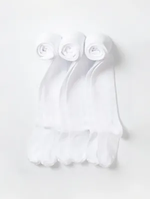 3 Pack White Kids Tights - Plain