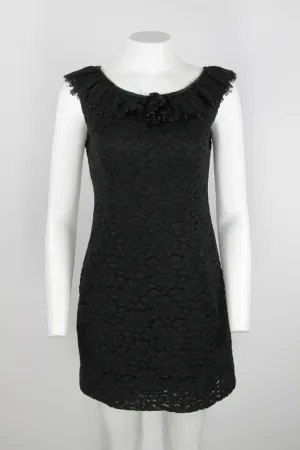 60s Black lace dress - S
