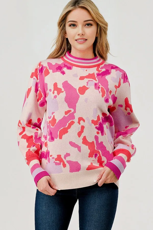 Abstract Stripe Sweater