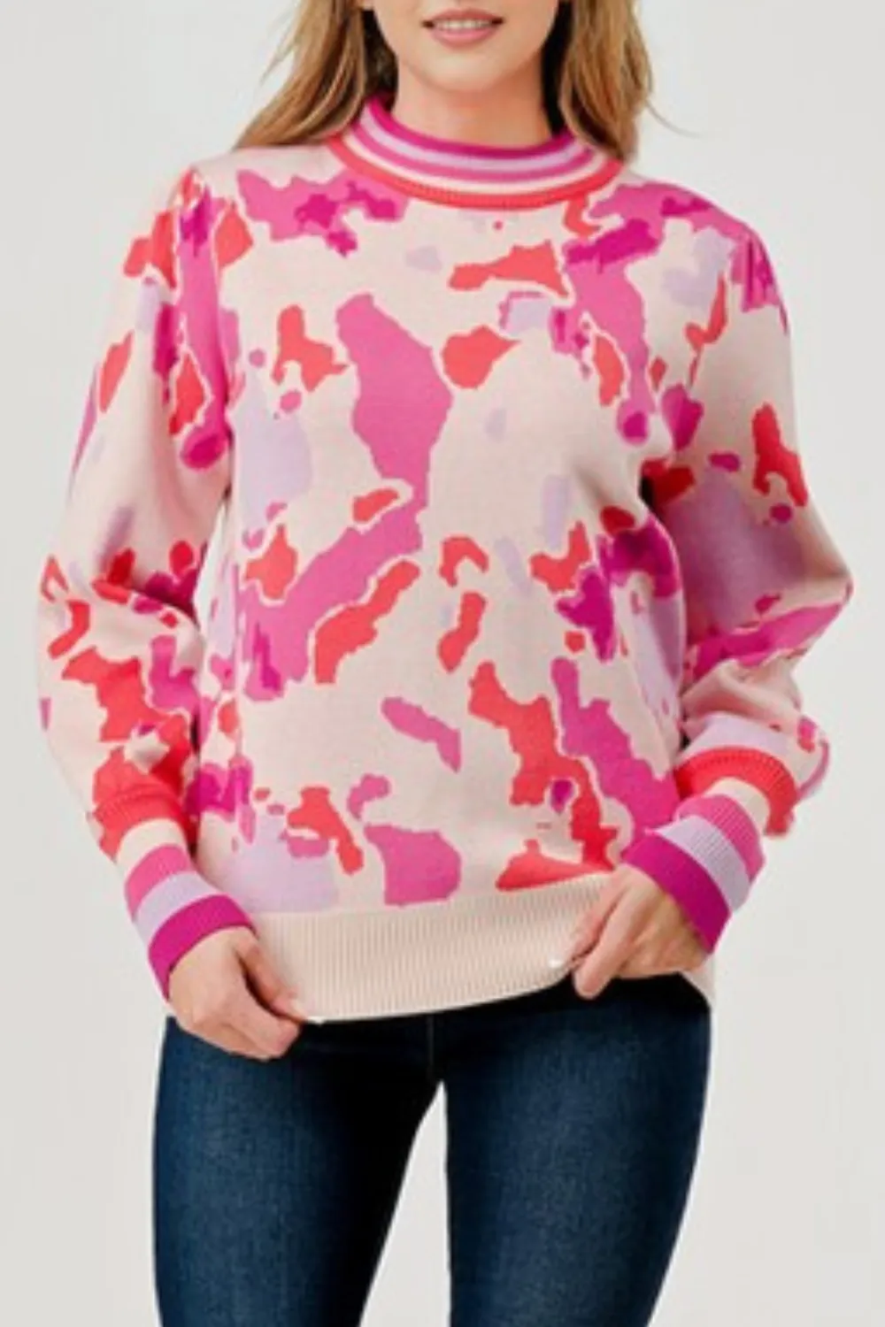 Abstract Stripe Sweater