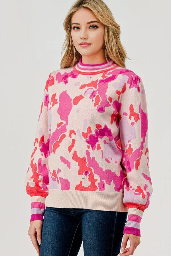 Abstract Stripe Sweater