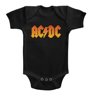AC/DC Solid Orange Baby Bodysuit
