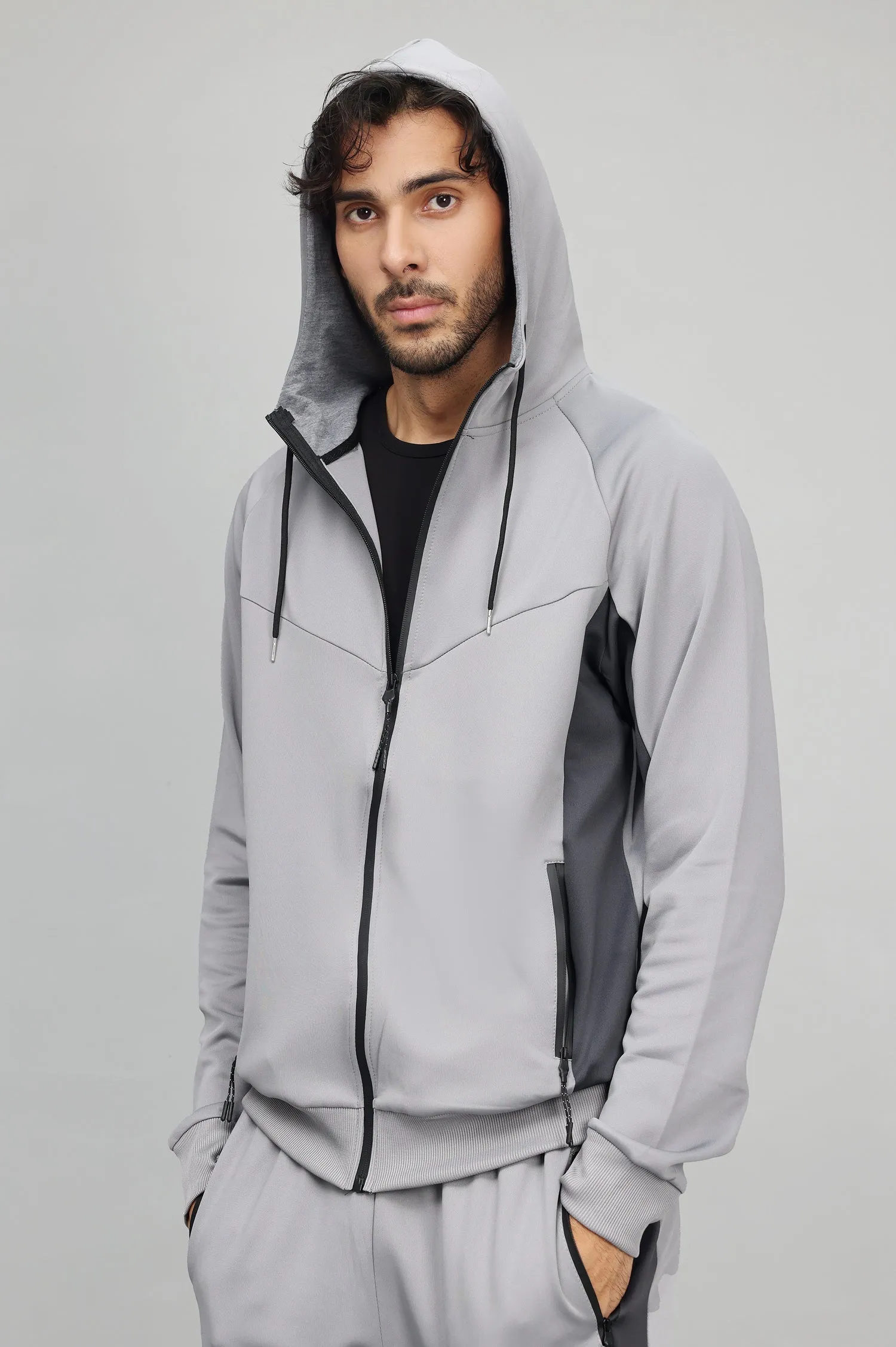 ACTIVEWEAR TRACKSUIT-LT-GREY/DK-GREY