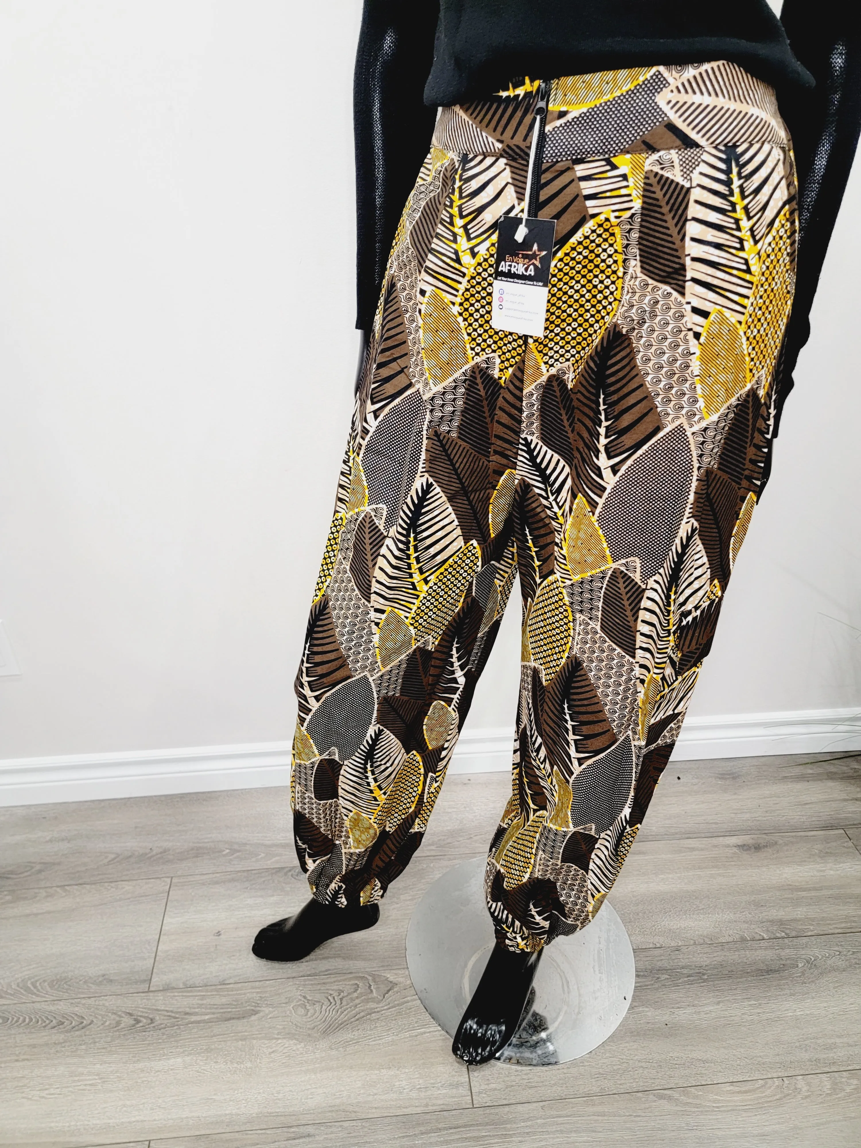 African Print Cargo Pants