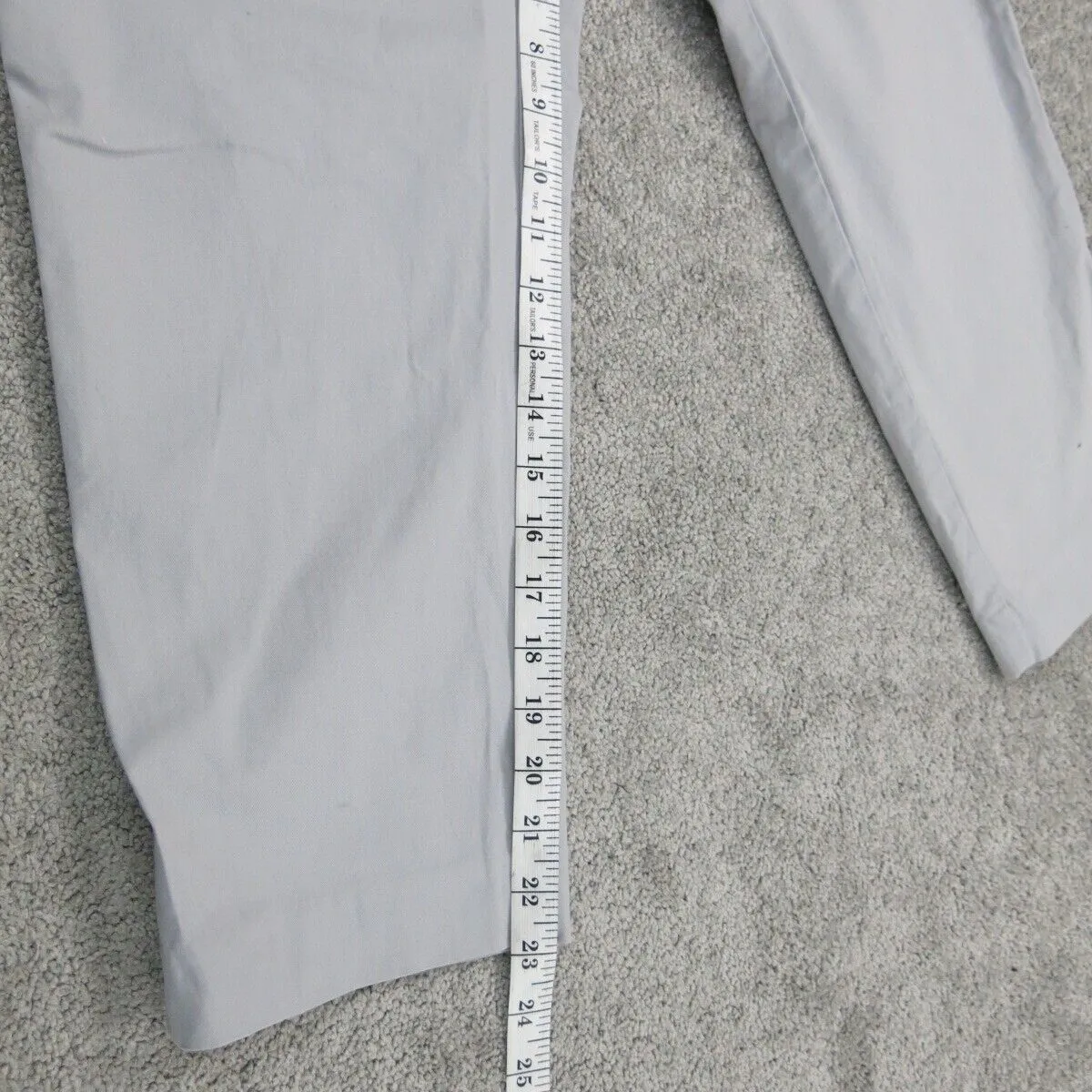 Ann Taylor Women Dress Pants Slim Straight Stretch High Rise Light Gray Size 10P