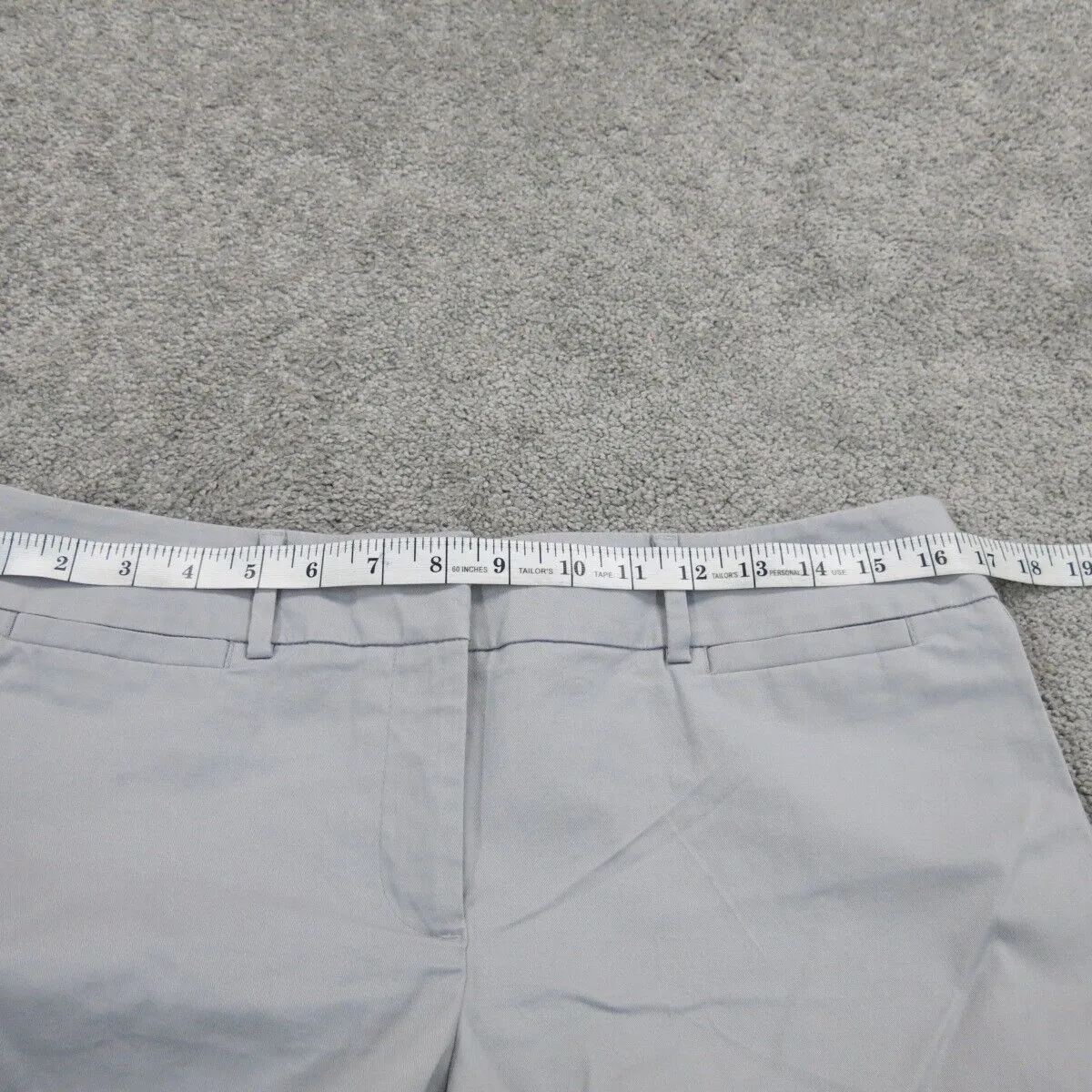 Ann Taylor Women Dress Pants Slim Straight Stretch High Rise Light Gray Size 10P