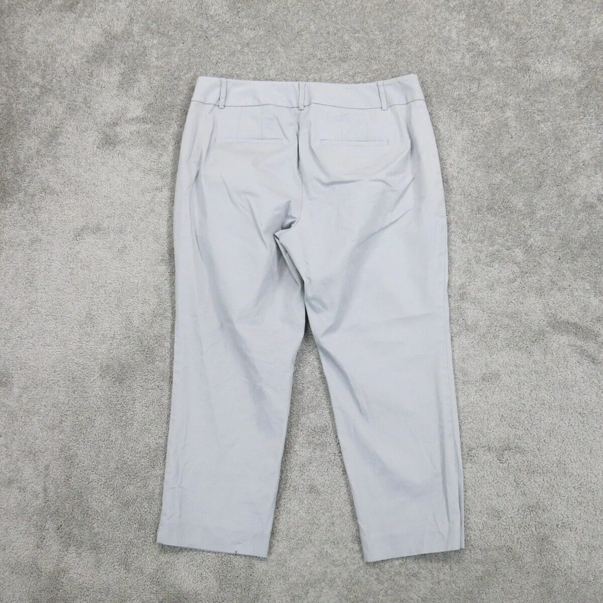Ann Taylor Women Dress Pants Slim Straight Stretch High Rise Light Gray Size 10P
