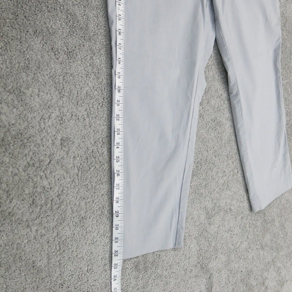 Ann Taylor Women Dress Pants Slim Straight Stretch High Rise Light Gray Size 10P