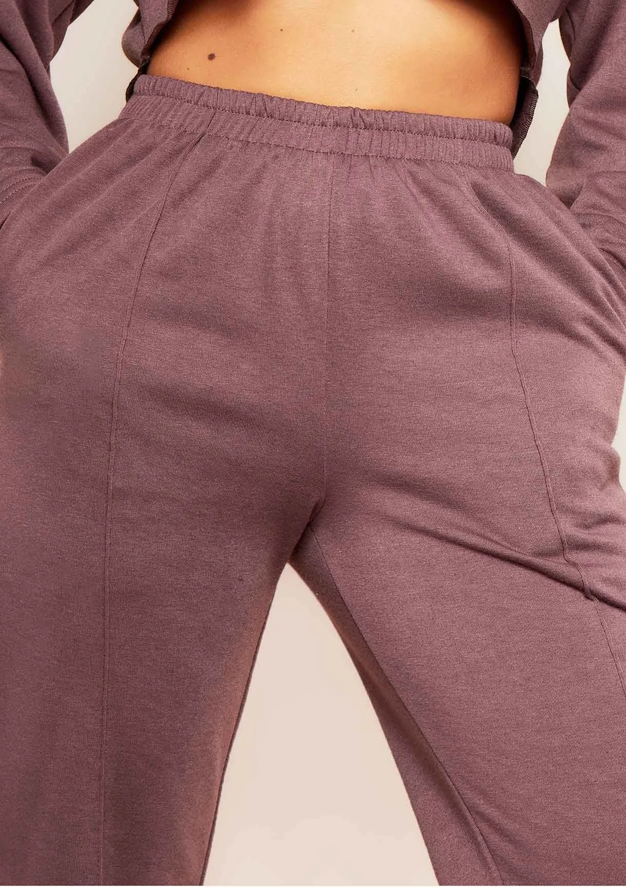 Anna Mocha Seam Detail Joggers