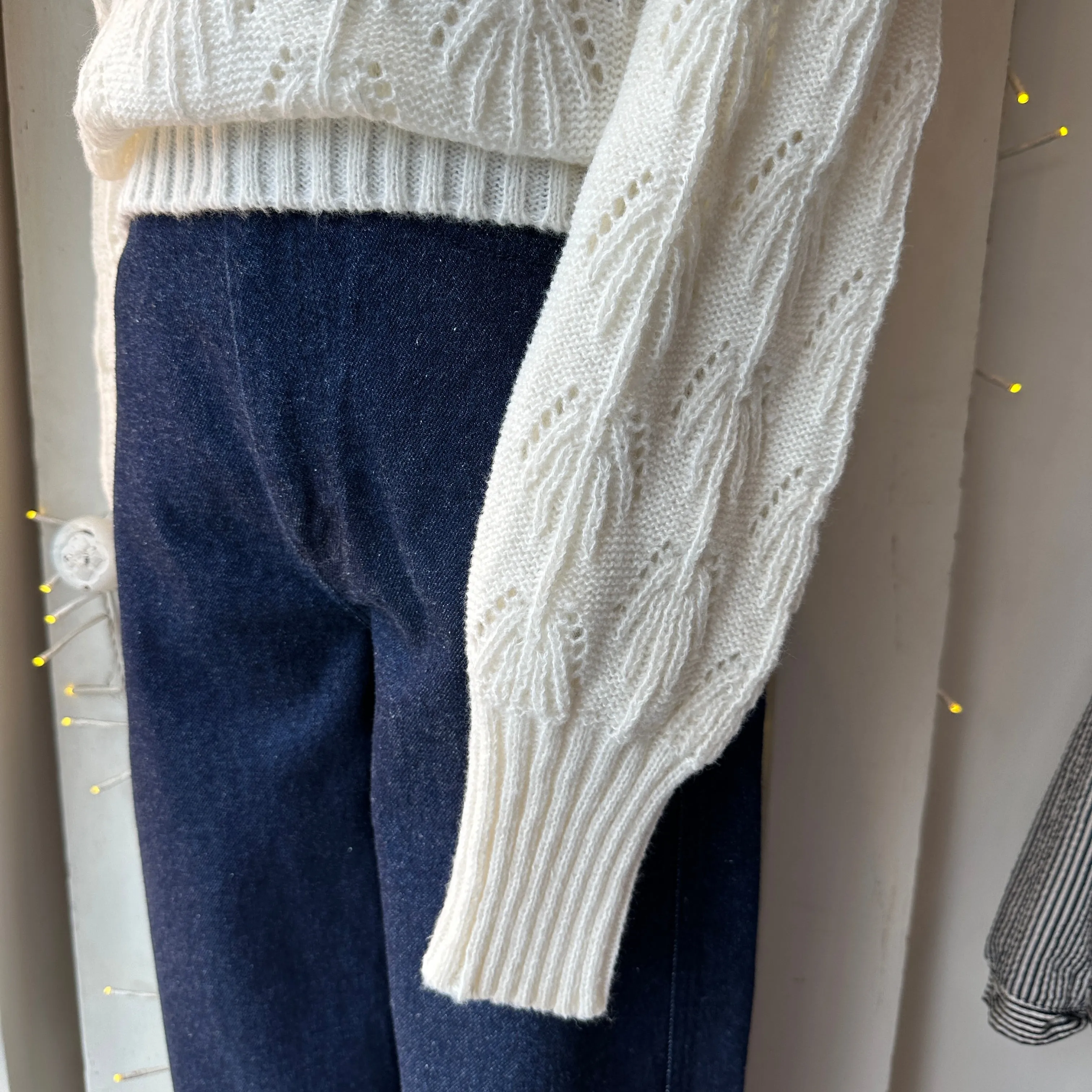 Astrid // Cream Flower Sweater