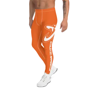 Athletic Apparatus Orange White logo White Stitch V2 Men's Leggings
