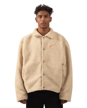 BEIGE SHERPA JACKET