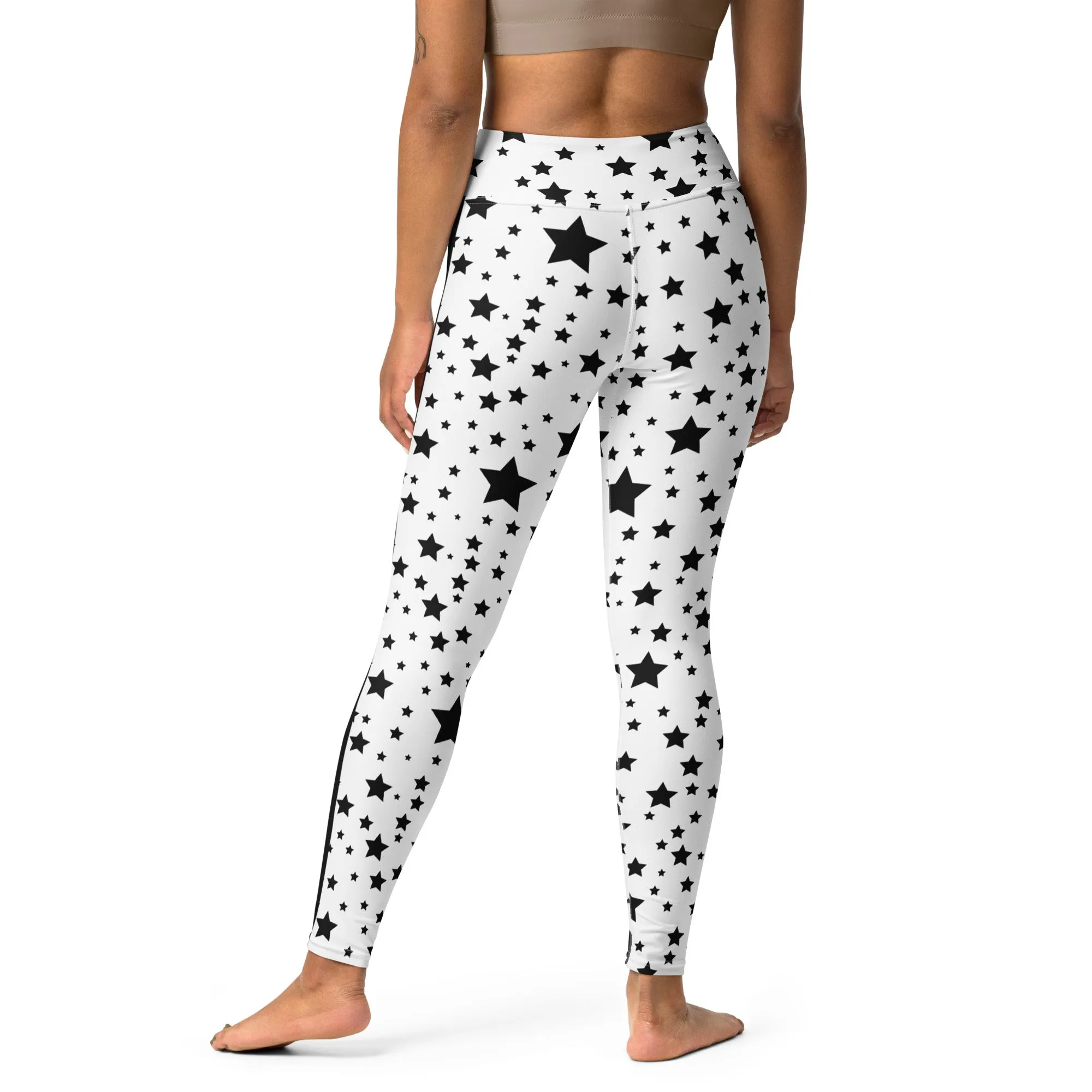 Black and White Stripe Yoga Leggings, lioness-love