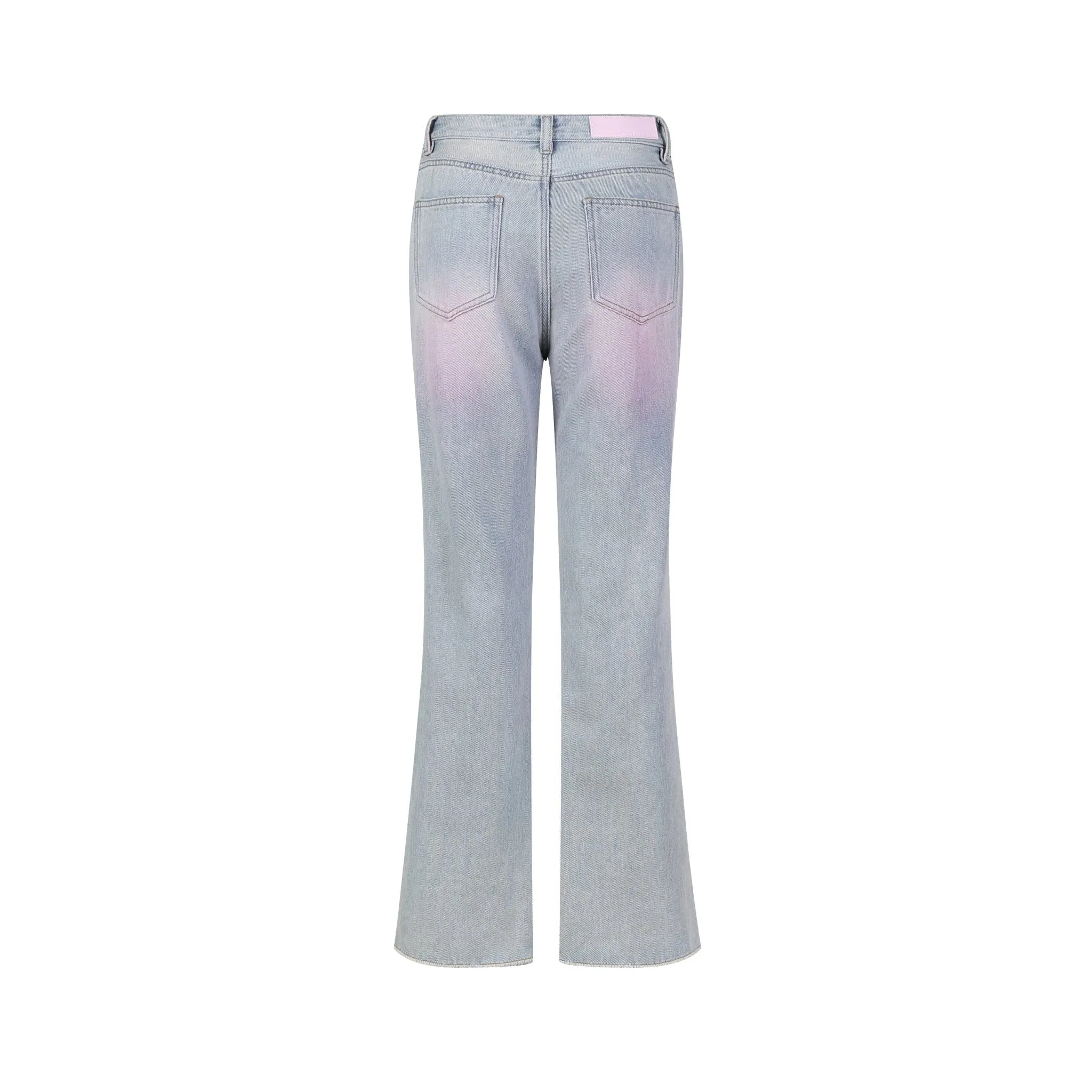 Blue Blush Denim Flared Pants