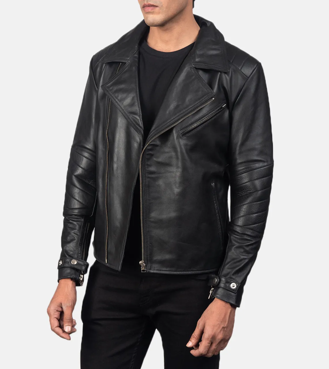 Bollons Men's Biker Leather Jacket