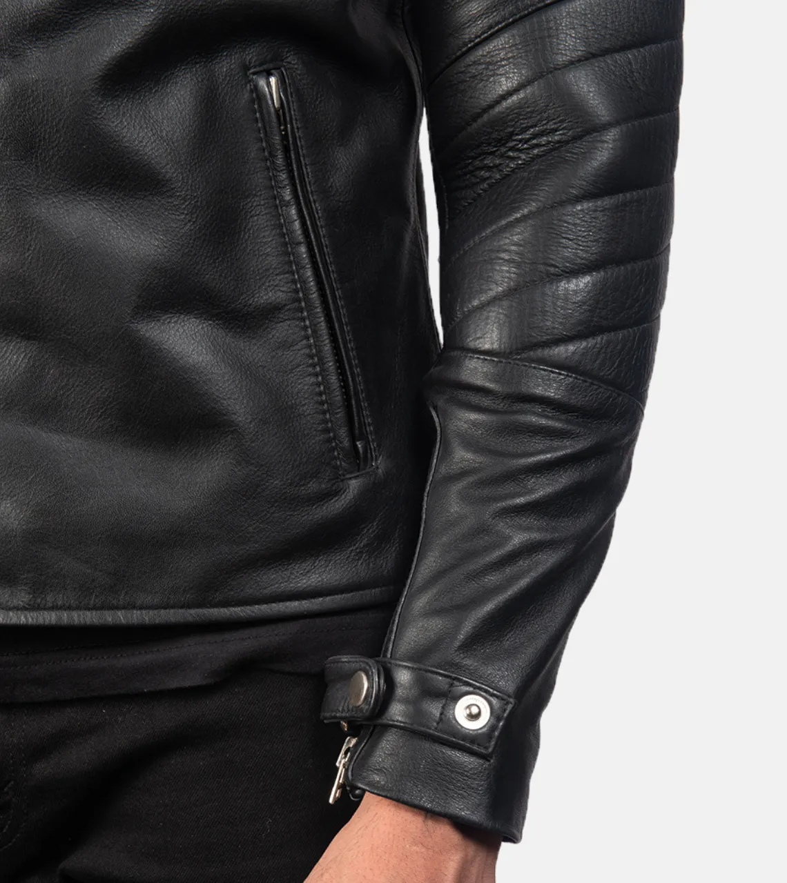 Bollons Men's Biker Leather Jacket