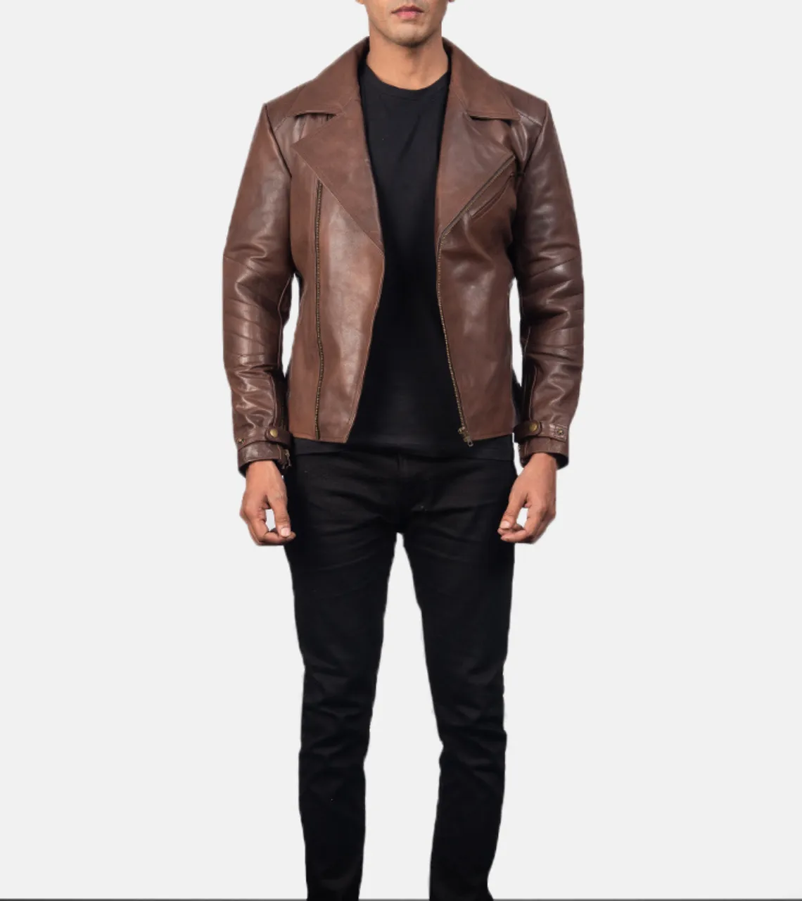 Bollons Men's Biker Leather Jacket