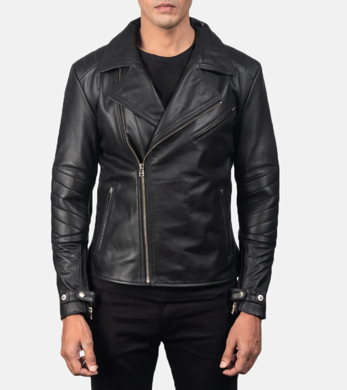 Bollons Men's Biker Leather Jacket