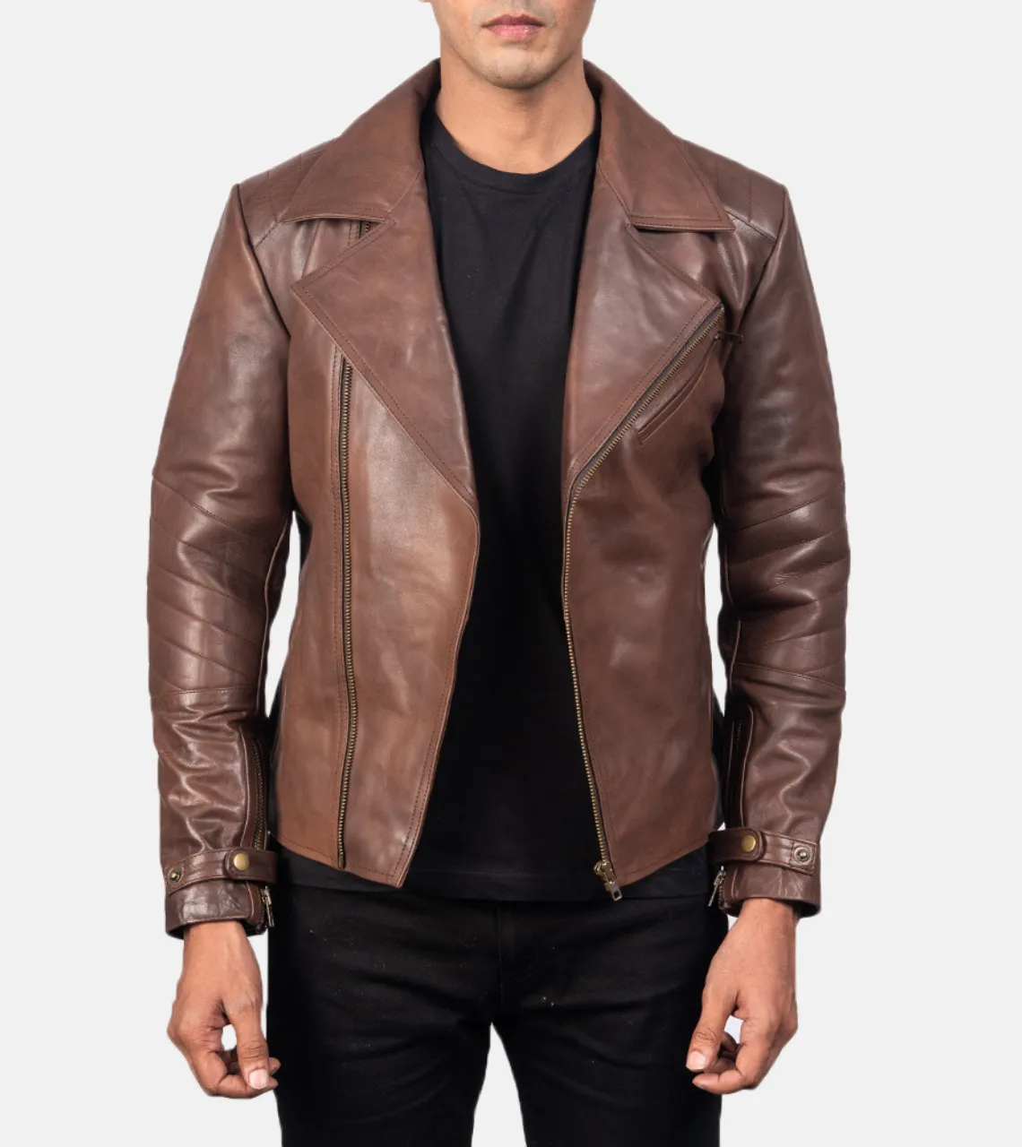 Bollons Men's Biker Leather Jacket