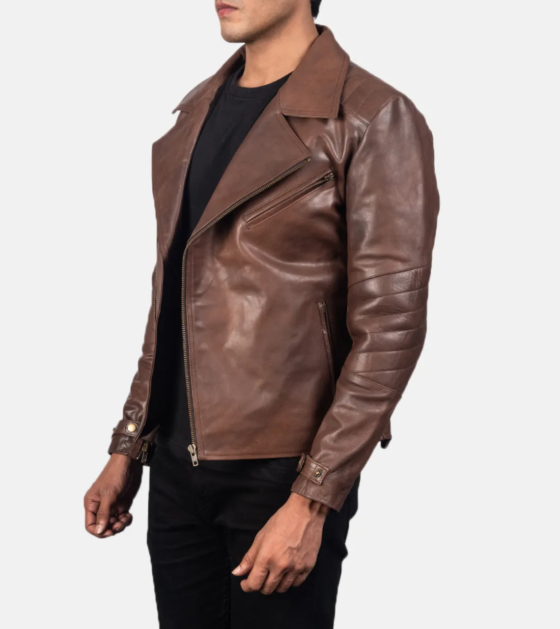 Bollons Men's Biker Leather Jacket