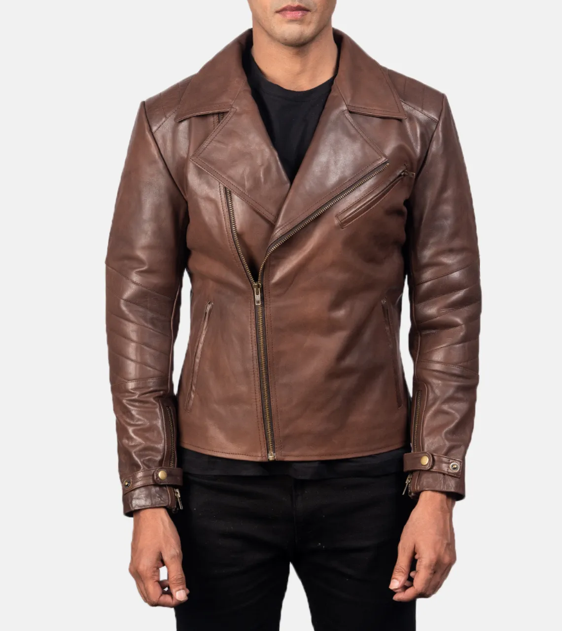 Bollons Men's Biker Leather Jacket