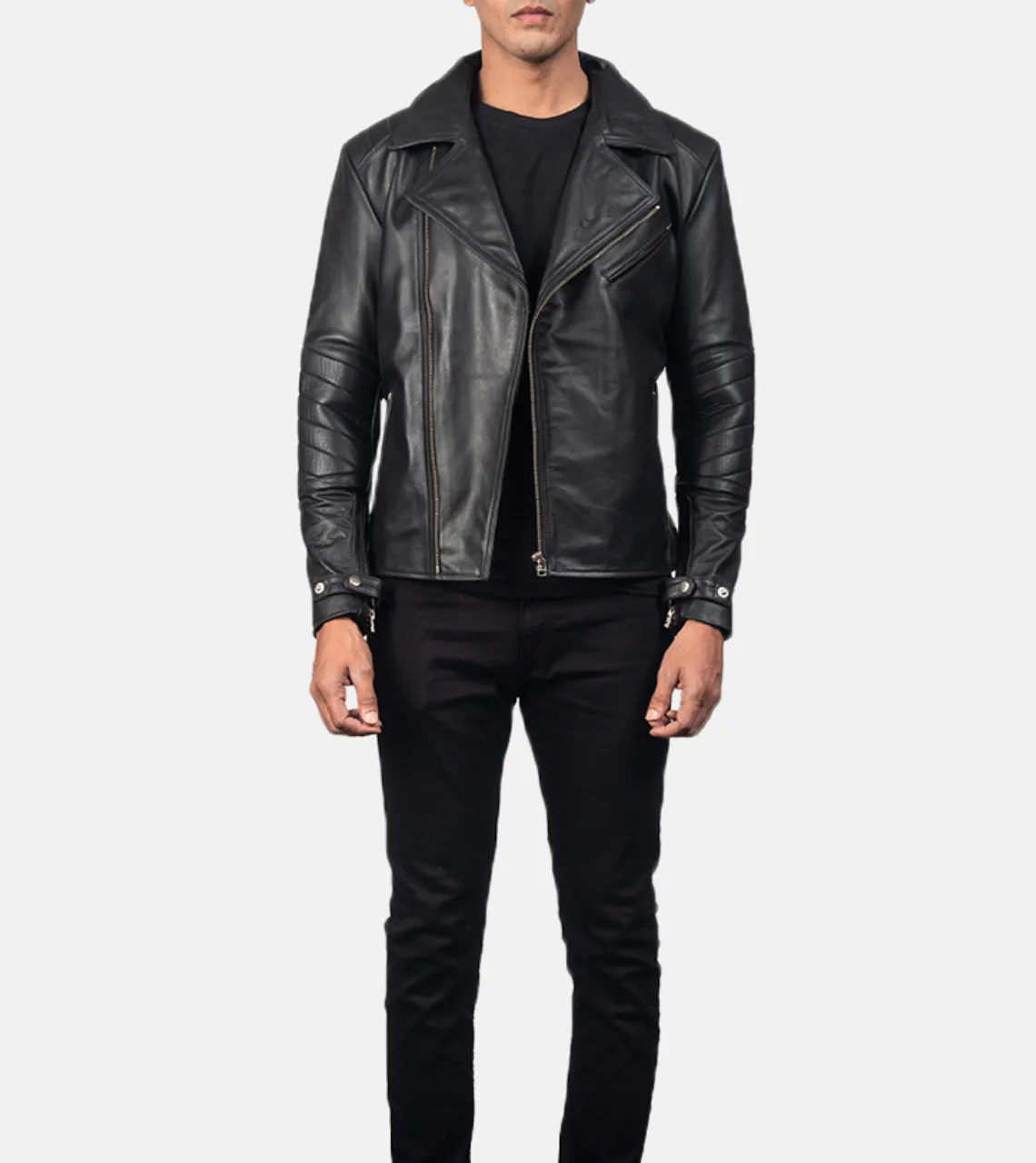Bollons Men's Biker Leather Jacket