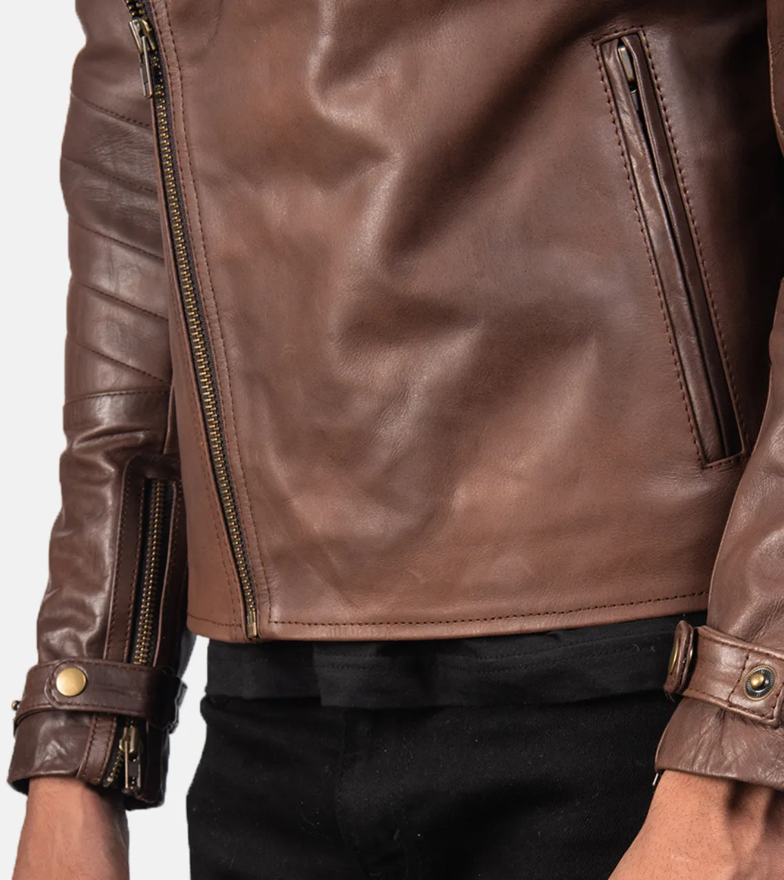 Bollons Men's Biker Leather Jacket