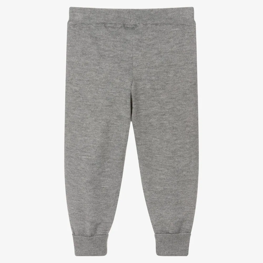 Boys Grey Knit Joggers