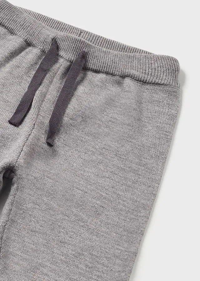 Boys Grey Knit Joggers