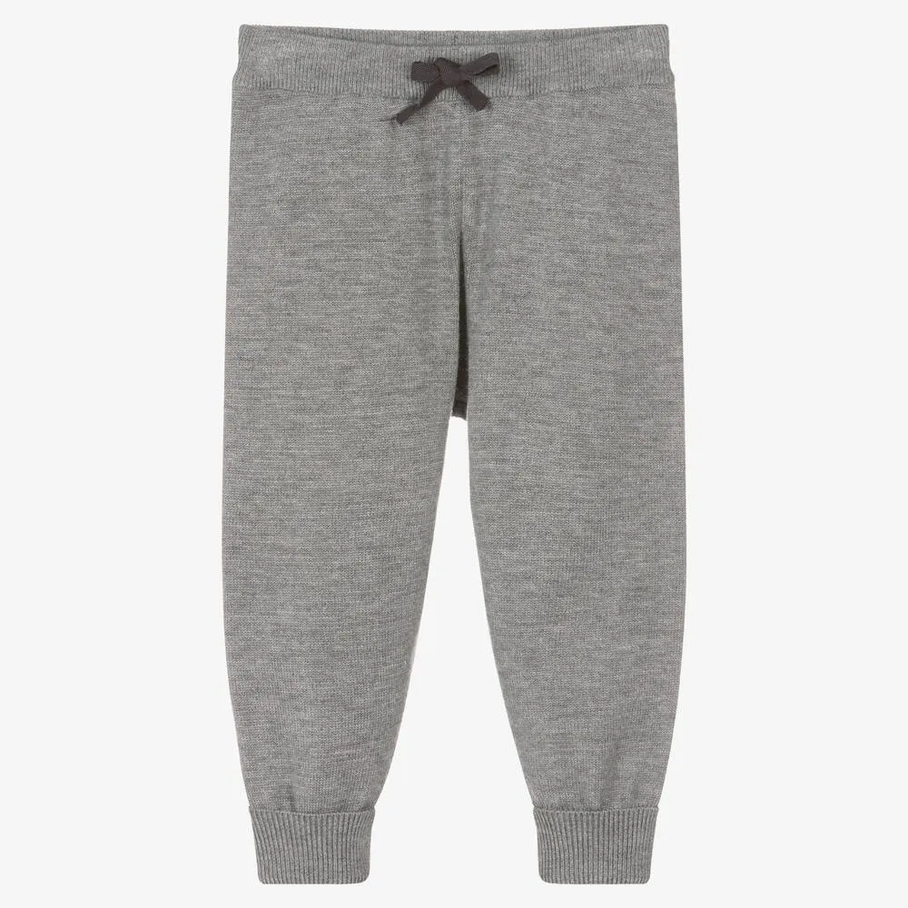 Boys Grey Knit Joggers