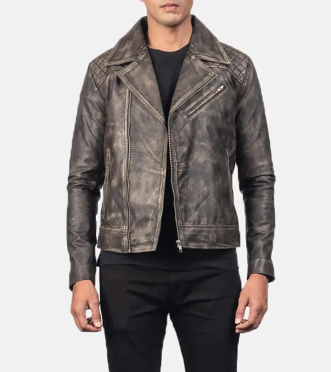 Caribbean Men's Biker Leather Jacket