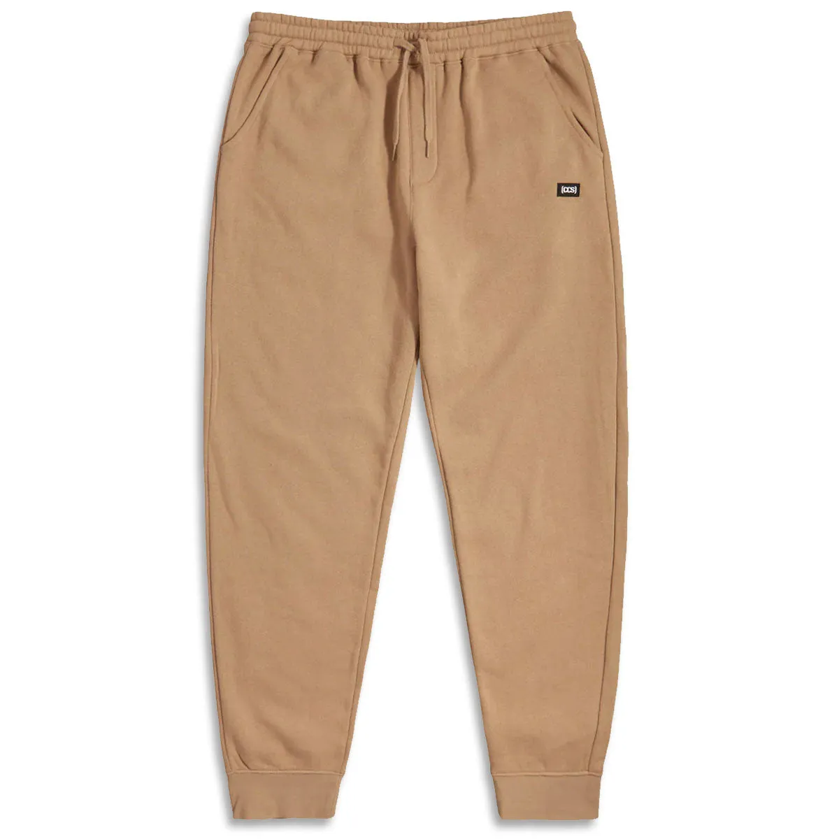 CCS Logo Rubber Patch Sweat Pants - Khaki