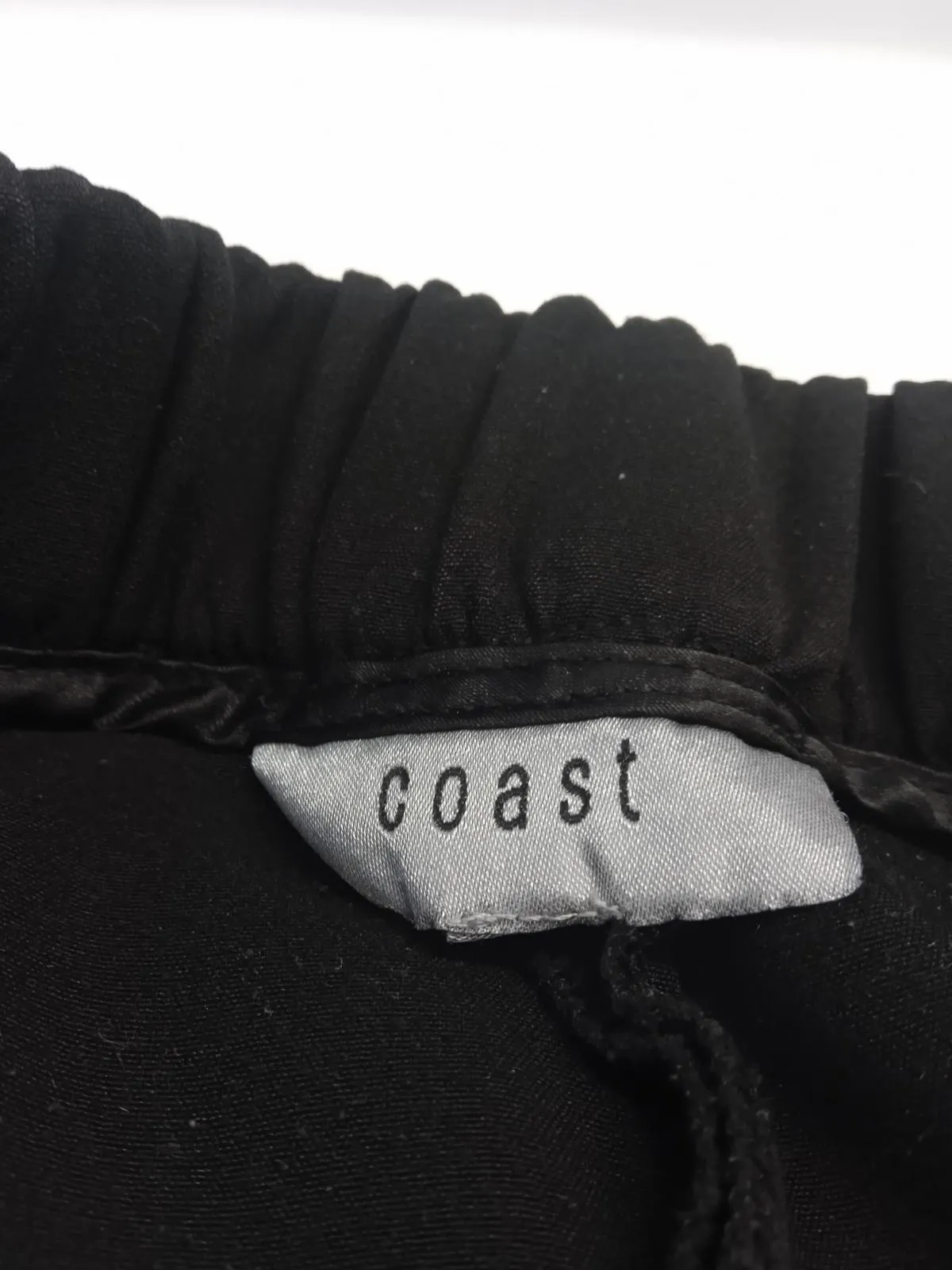 COAST Ladies Black Flortal Side Detail Zip Fly Trousers W28L25
