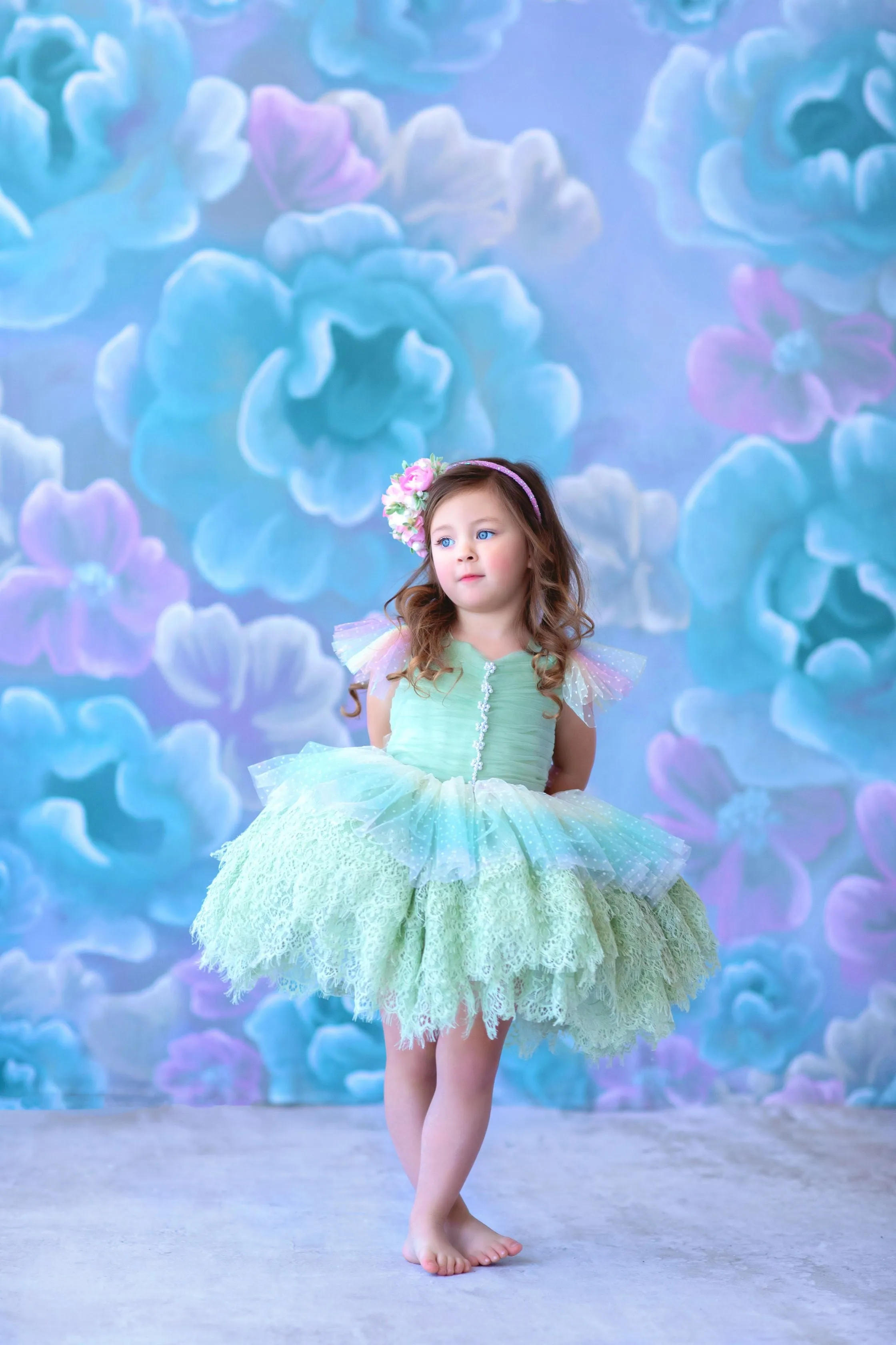 Confetti - Petal "Rainbow Cupcake" Petal Length Dress (3 Year-Petite 5 Year)