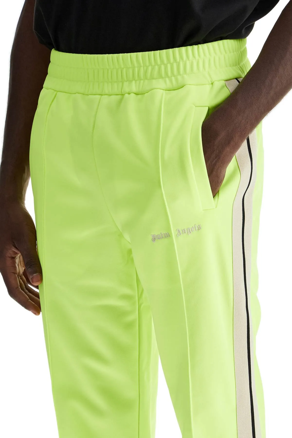 contrast band joggers with track in