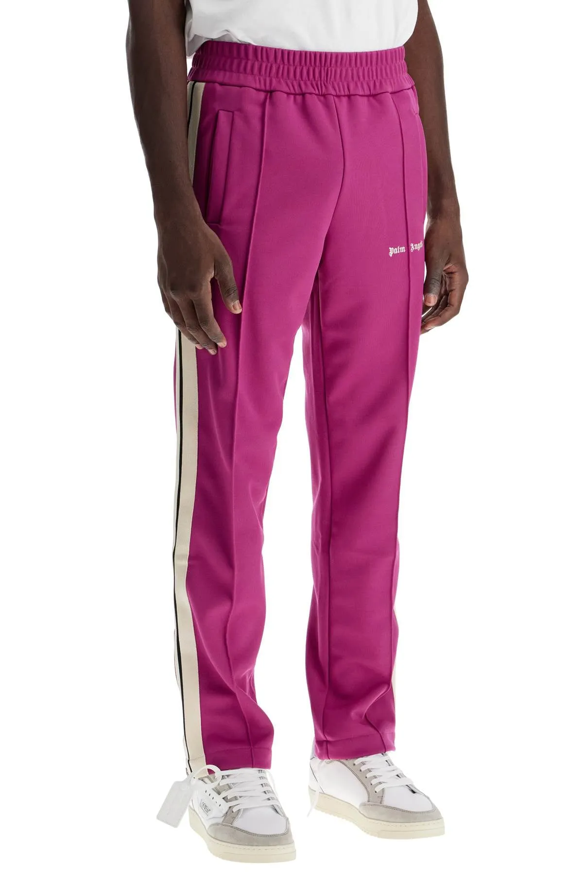 contrast band joggers with track in
