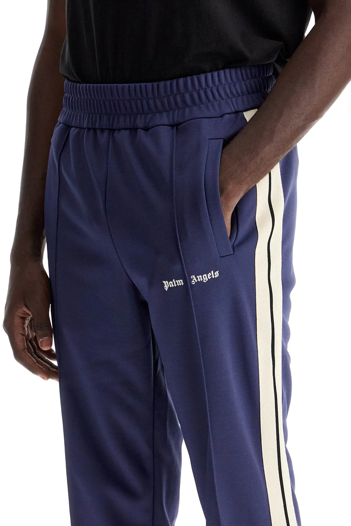 contrast band joggers with track in