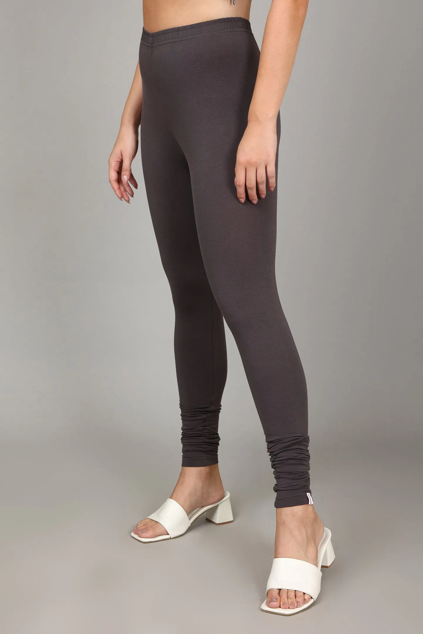 COTTON CHURIDAR LEGGINGS - ELEPHANT