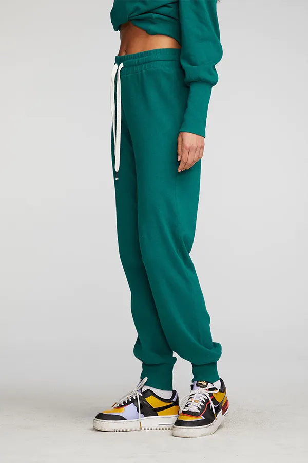 Cotton Fleece Joggers | Emerald