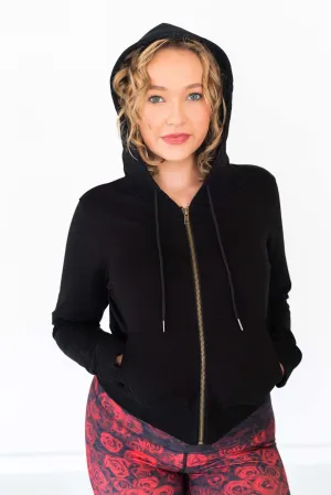 Crop Hoodie | Black