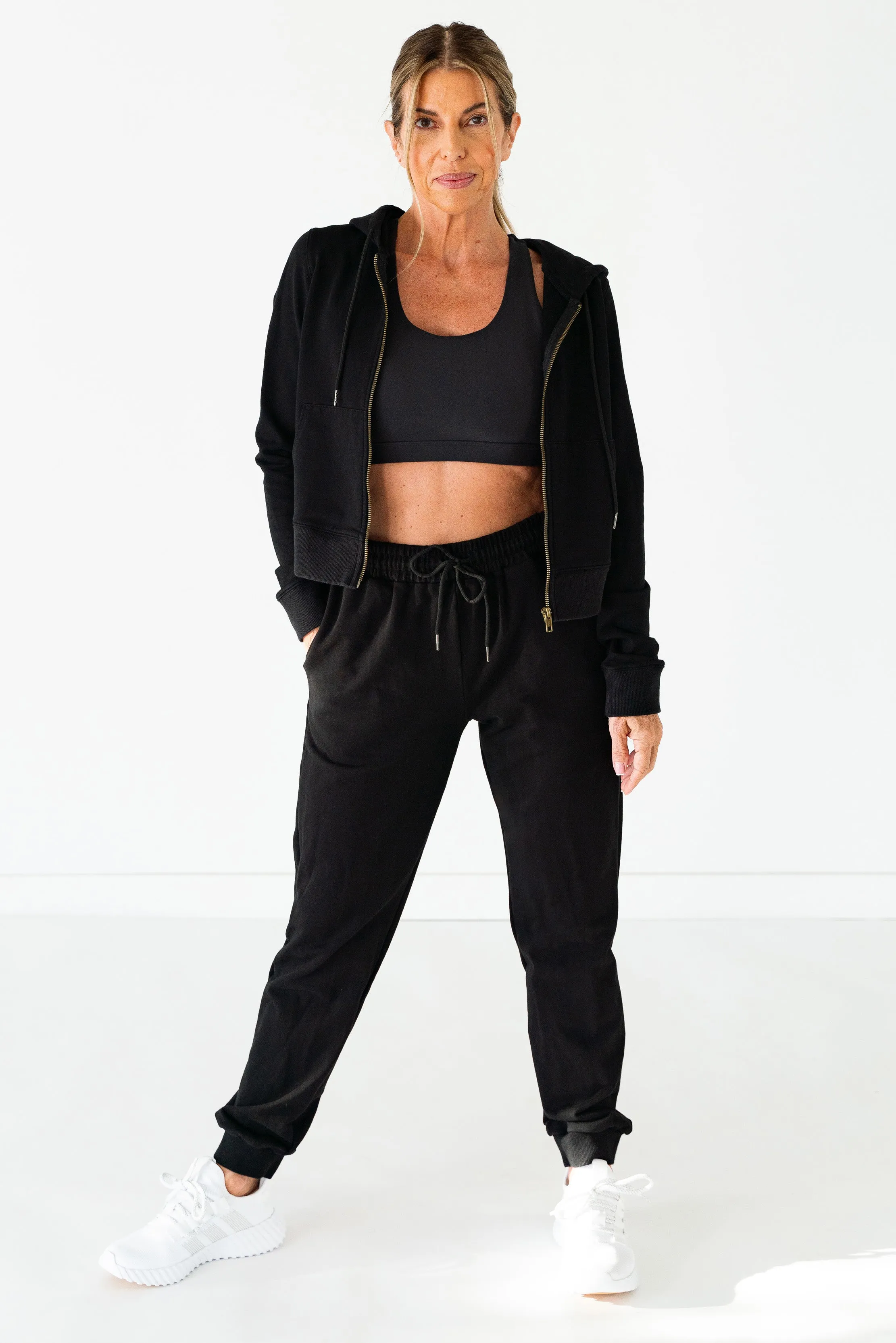 Crop Hoodie | Black