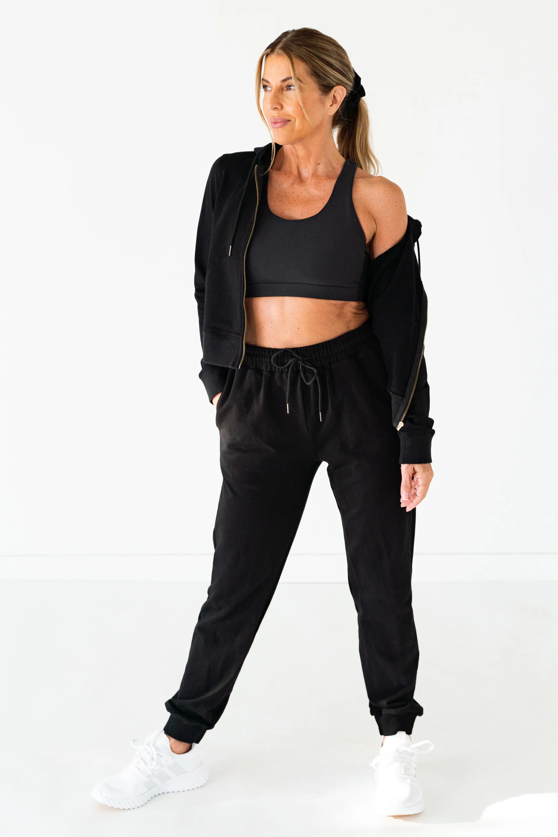 Crop Hoodie | Black