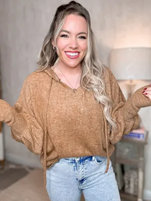 Desert Breeze Drop Shoulder Cropped Hoodie