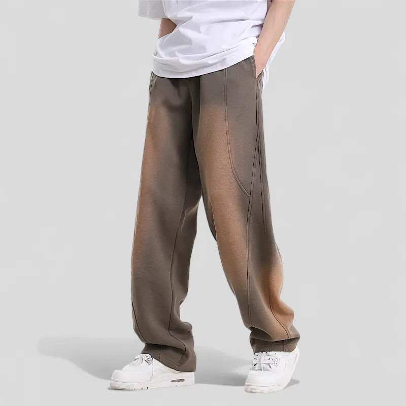Double knit baggy joggers with spray dye