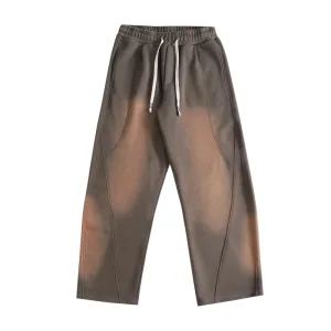 Double knit baggy joggers with spray dye