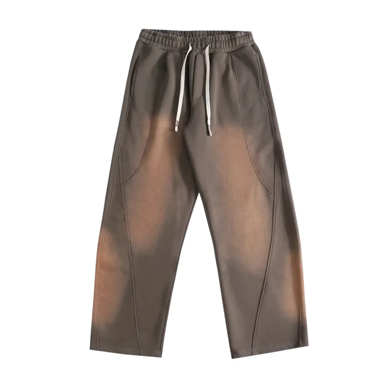 Double knit baggy joggers with spray dye