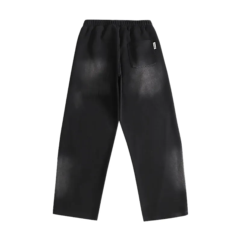 Double knit baggy joggers with spray dye
