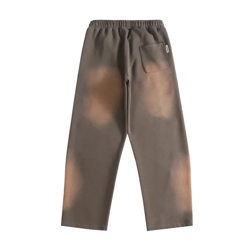 Double knit baggy joggers with spray dye