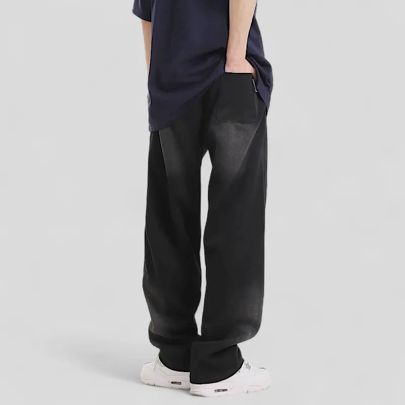 Double knit baggy joggers with spray dye