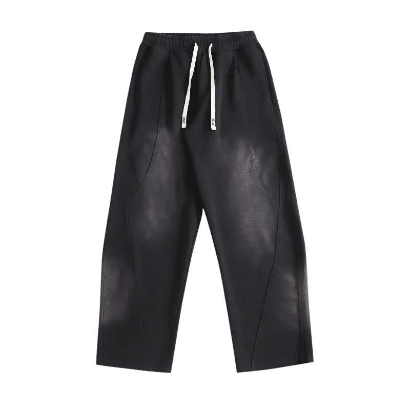 Double knit baggy joggers with spray dye